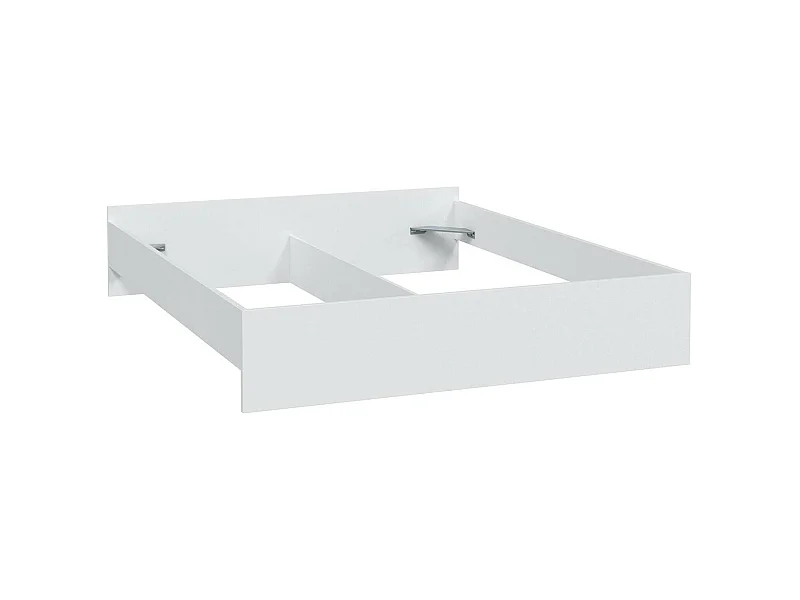Lit double Dors, Cadre de lit double, Structure de chambre adaptée au matelas 190x160, 166x196h40 cm, Blanc