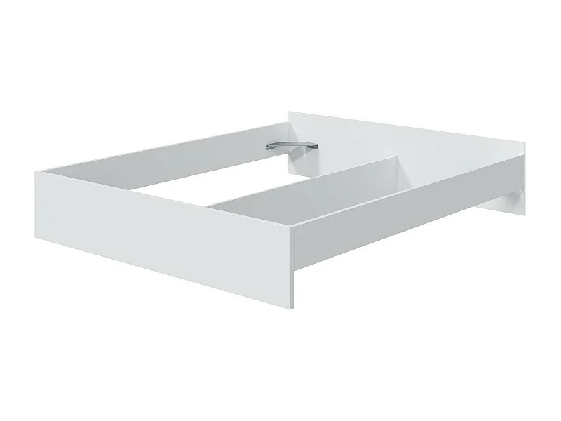 Doppelbett Dors, Doppelbettrahmen, Struktur für Schlafzimmer geeignet für Matratze 190x160, 166 x 196 x 40 cm, WeiÃŸ