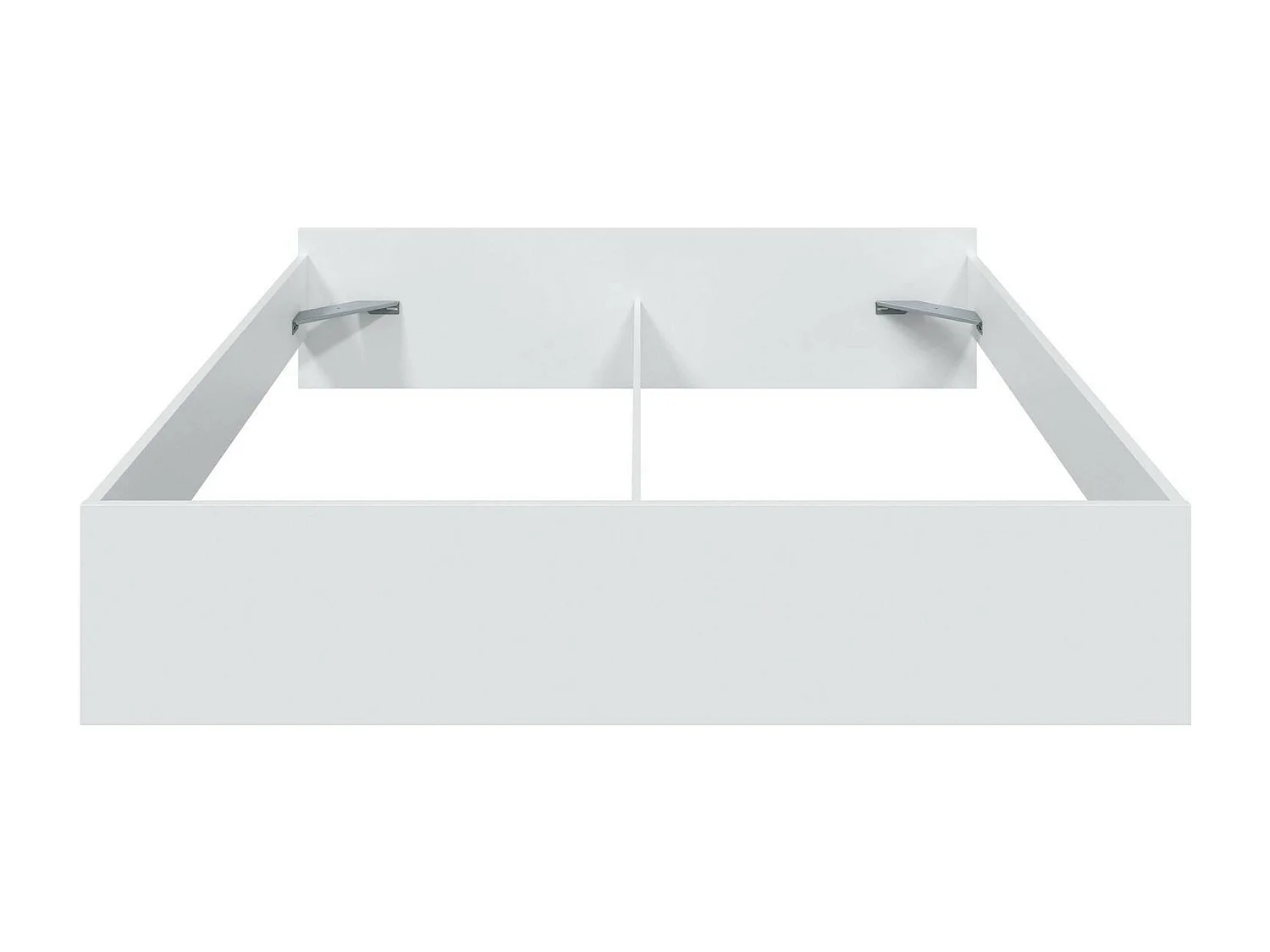 Lit double Dors, Cadre de lit double, Structure de chambre adaptée au matelas 190x160, 166x196h40 cm, Blanc