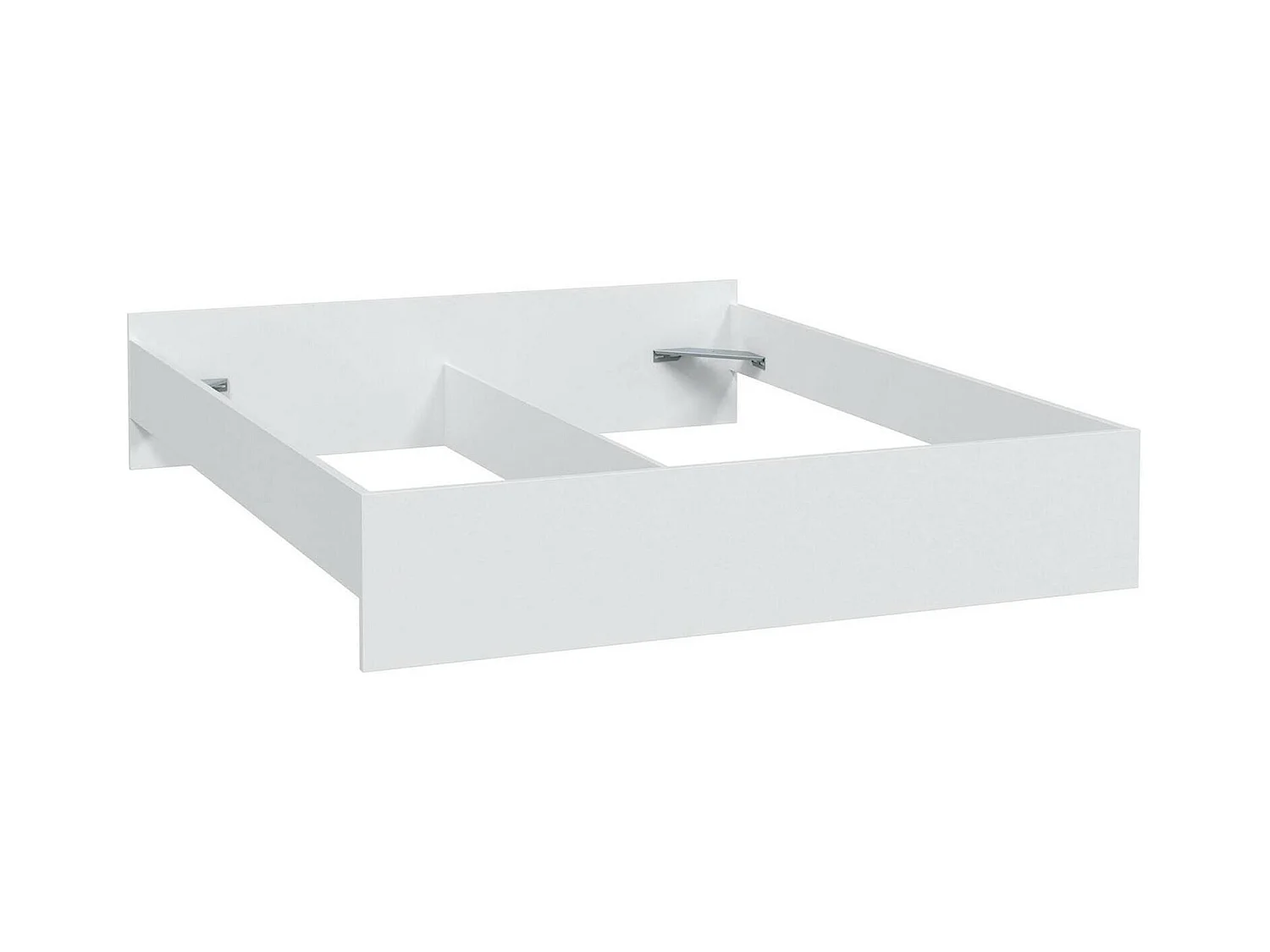 Lit double Dors, Cadre de lit double, Structure de chambre adaptée au matelas 190x160, 166x196h40 cm, Blanc