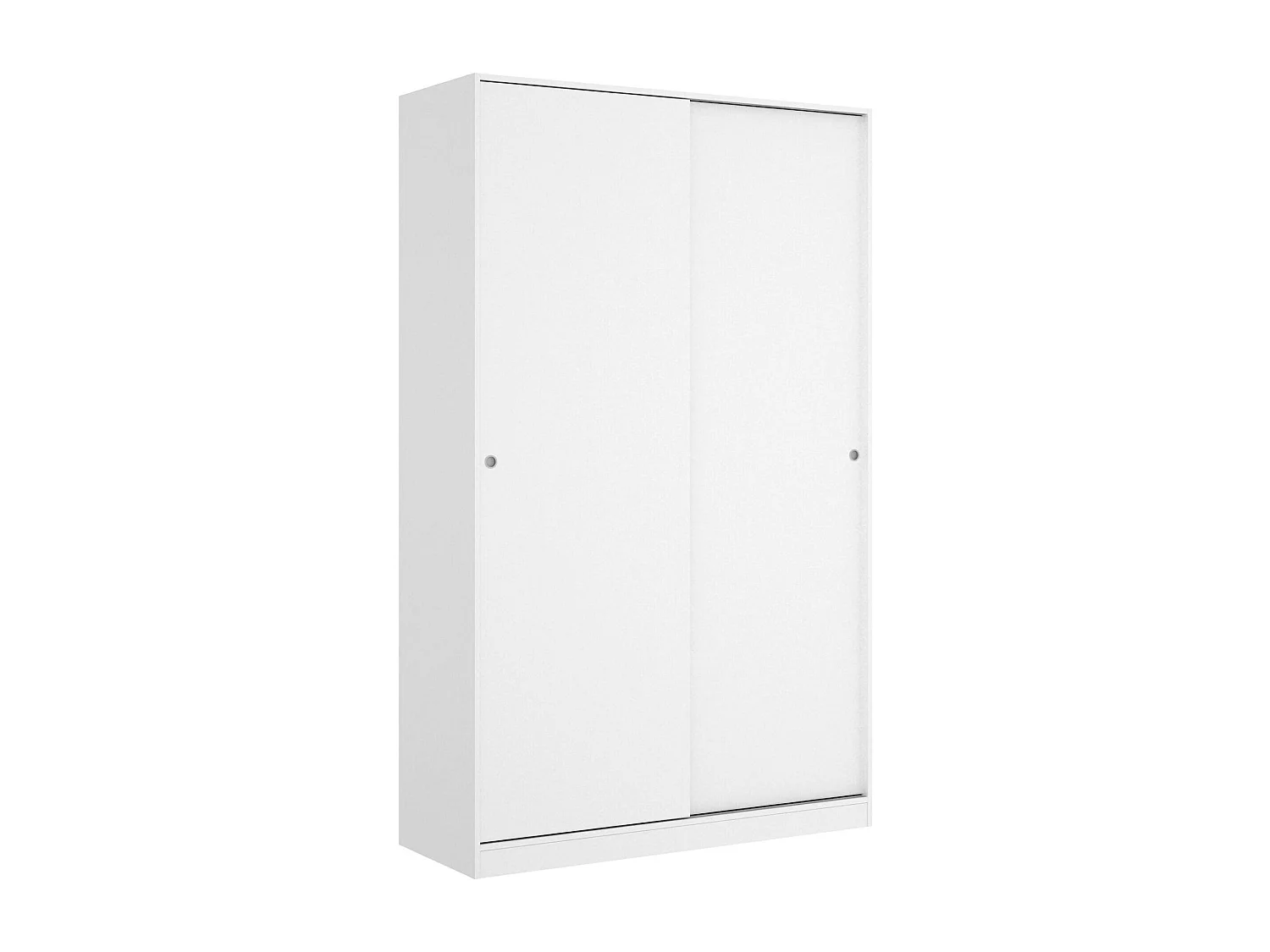 Armoire Dcapuan, Cintre pour chambre à coucher, Armoire avec 2 portes coulissantes, 120x50h204 cm, Blanc