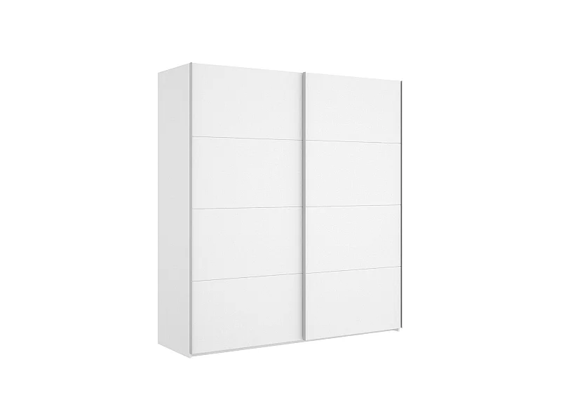 Armario Dmarsic, Perchero para dormitorio, Armario con 2 puertas correderas, 180x65h204 cm, Blanco