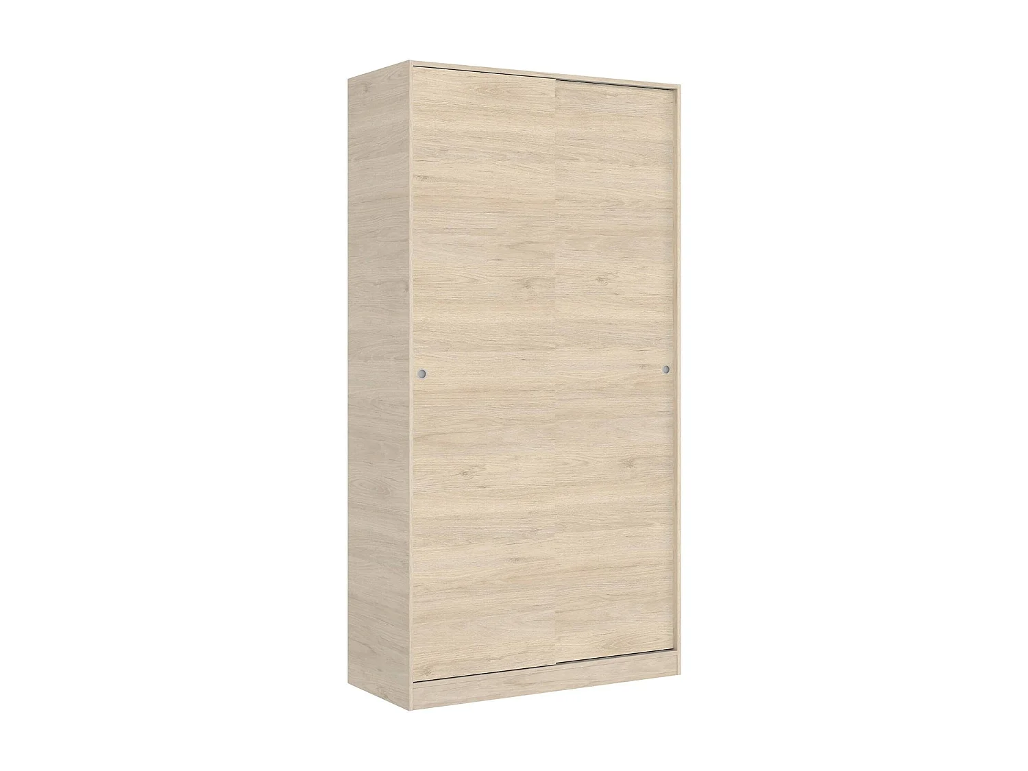 Guardaroba 2 Ante Abigale, Appendiabiti, 50x204h cm Marrone Rovere, Armadio Camera da Letto