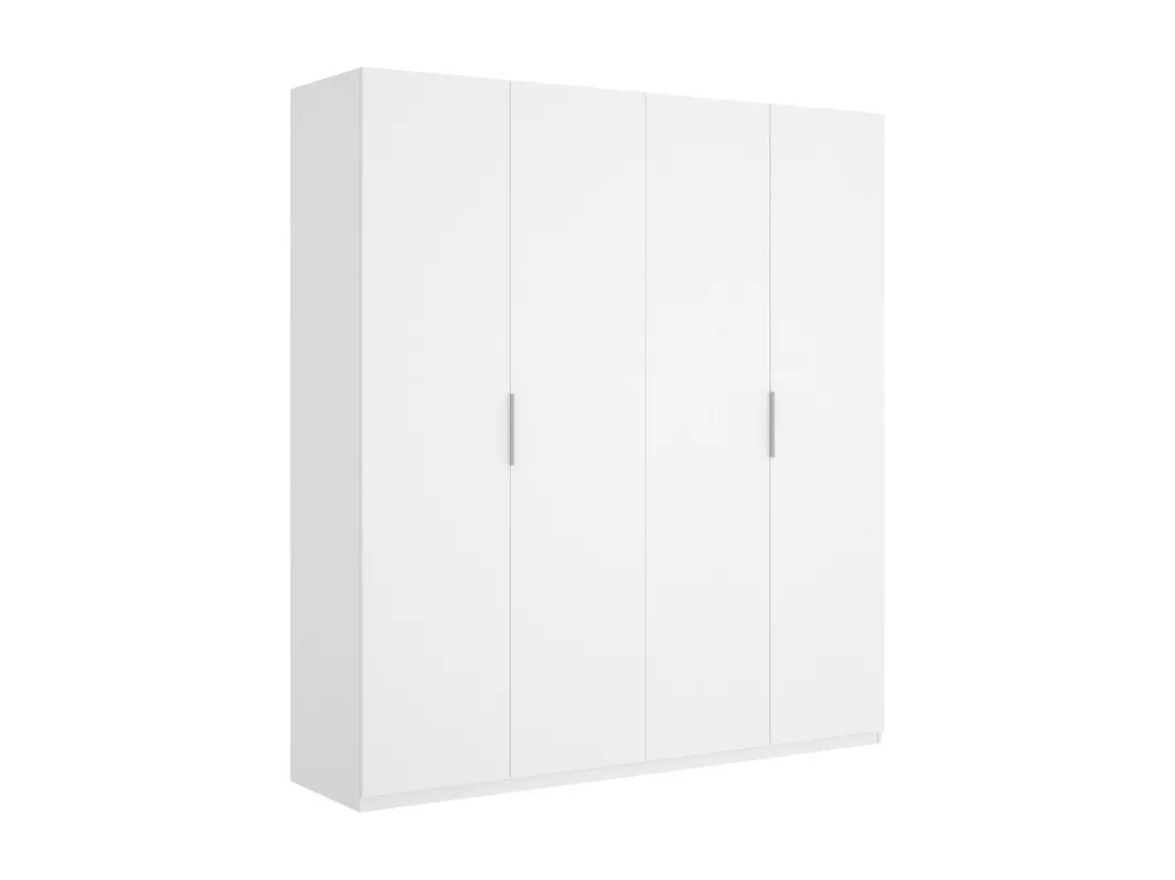 Kauf Unique Kleiderschrank Dmaehl, Garderobe für Schlafzimmer, Kleiderschrank mit 4 Flügeltüren, 180x52h204 cm, Weiß