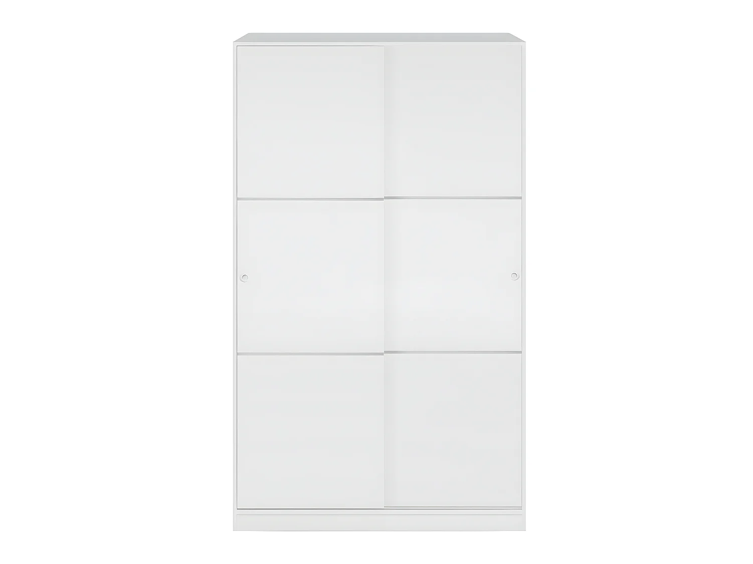 Armoire, placard avec 2 portes coulissantes coloris blanc  brillant -  longueur 120 x hauteur 200 x profondeur 50 cm