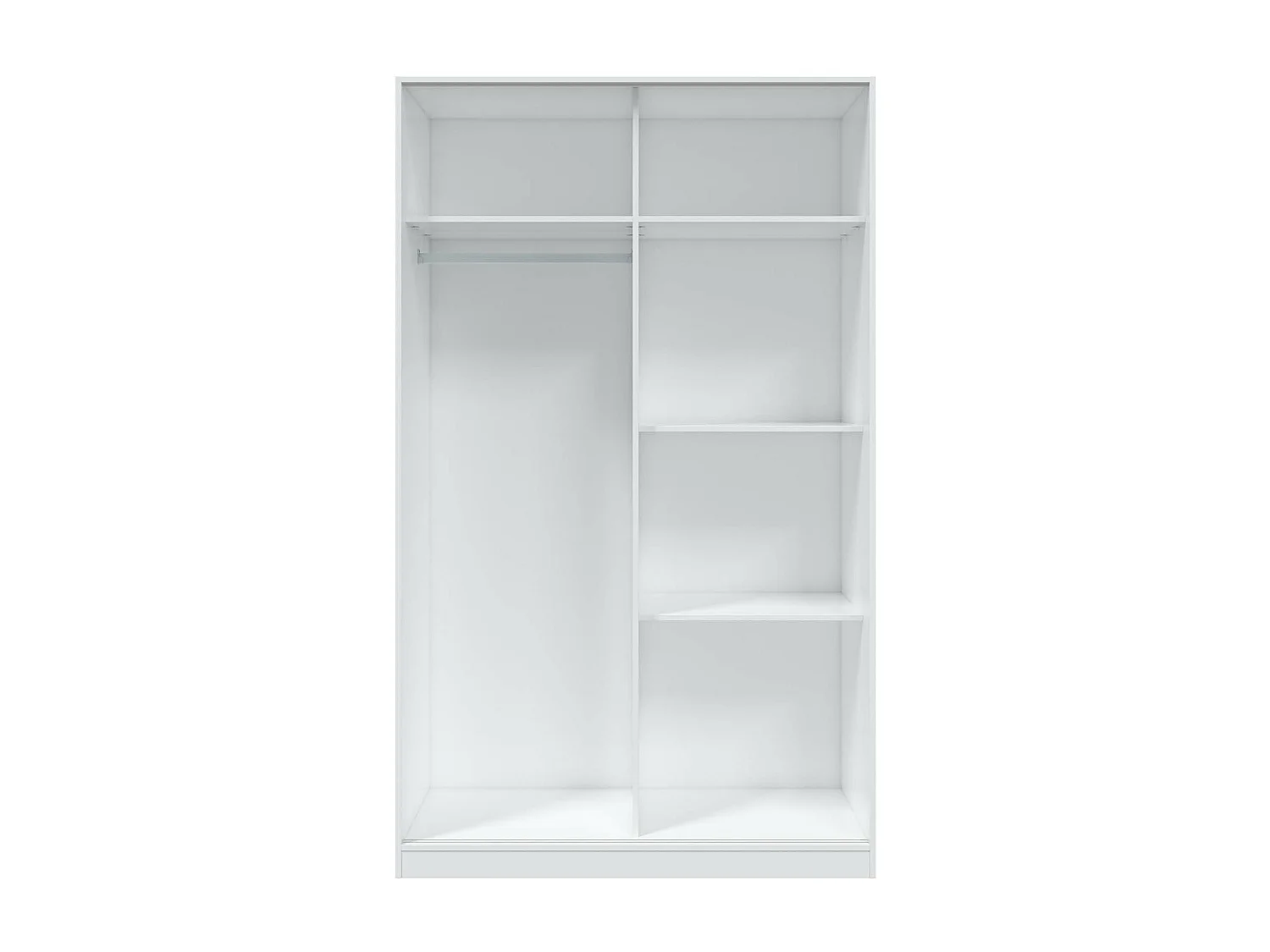 Armoire, placard avec 2 portes coloris blanc artic, ciment  -  longueur 120 x hauteur 200 x profondeur 50 cm
