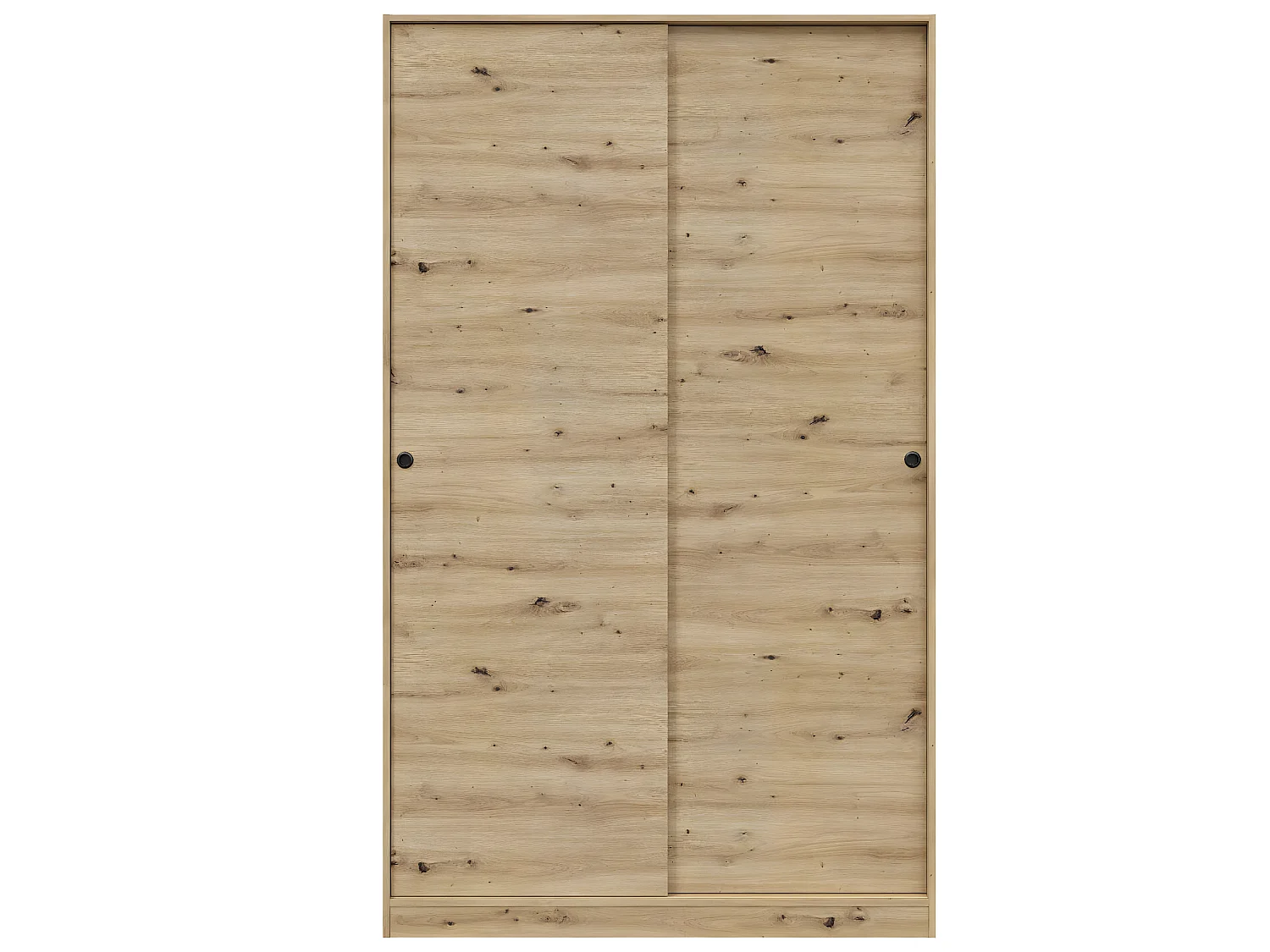 Armoire, placard  avec 2 portes coulissantes coloris chêne nordique  -  longueur 120 x hauteur 200 x profondeur 50 cm