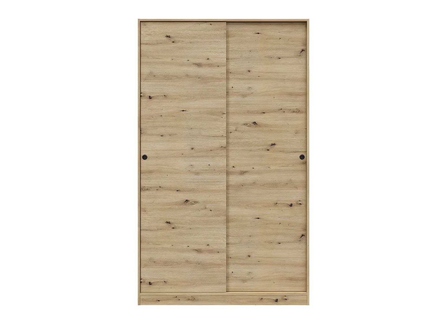 Armoire, placard  avec 2 portes coulissantes coloris chêne nordique  -  longueur 120 x hauteur 200 x profondeur 50 cm