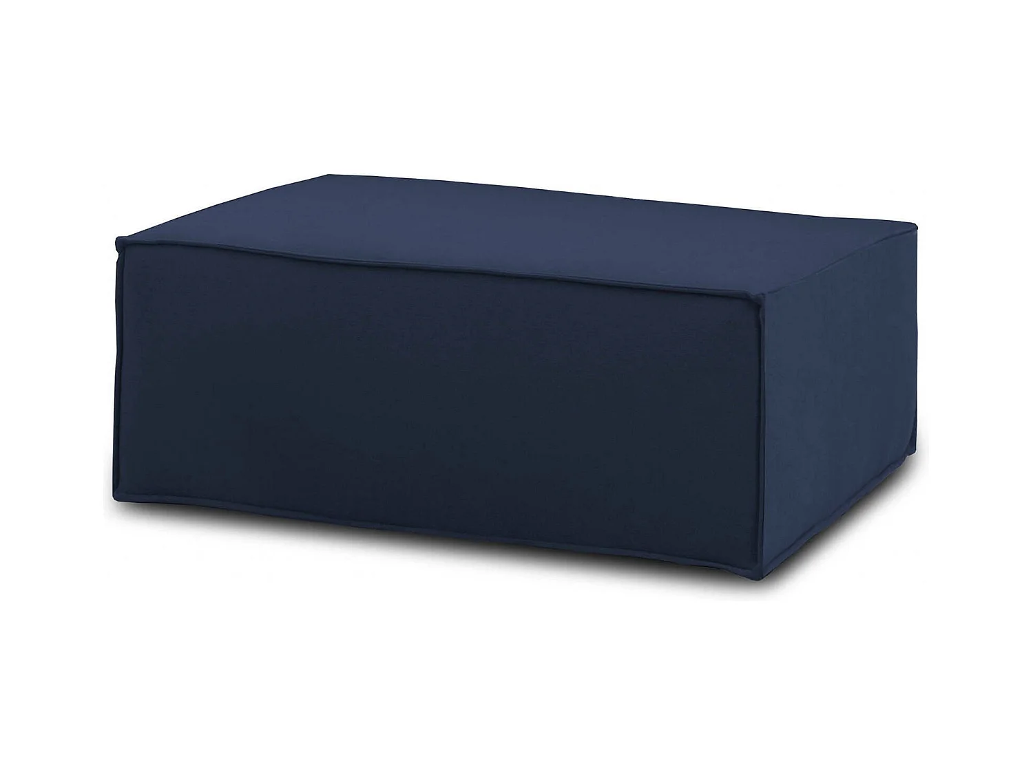 Pouf Dabdella, Pouf de salon, Fauteuil relaxant en tissu rembourré, 100% Made in Italy, 100x70h43 cm, Bleu