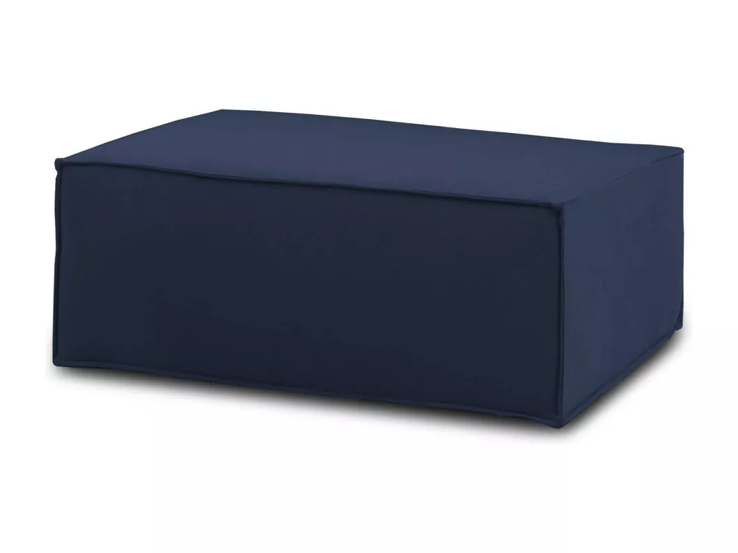 Kauf Unique Puff Dabdella, Ottomane im Wohnzimmer, 100% Made in Italy, Relaxsessel aus gepolstertem Stoff, Cm 100x70h43, Blau