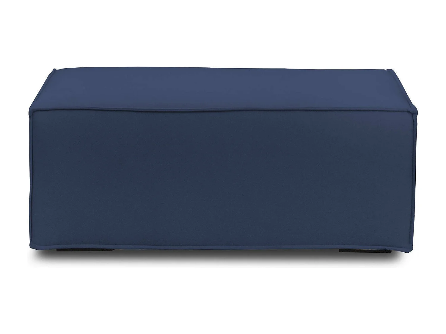 Pouf Dabdella, Pouf de salon, Fauteuil relaxant en tissu rembourré, 100% Made in Italy, 100x70h43 cm, Bleu