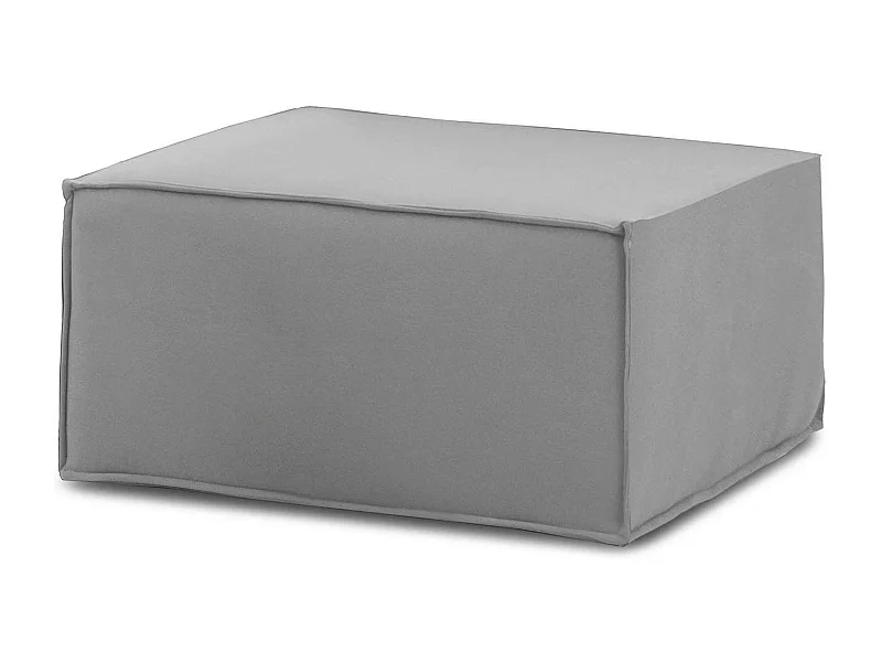 Pouf Dpancar, Pouf de salon, Fauteuil relaxant en tissu rembourré, 100% Made in Italy, 80x70h43 cm, Gris