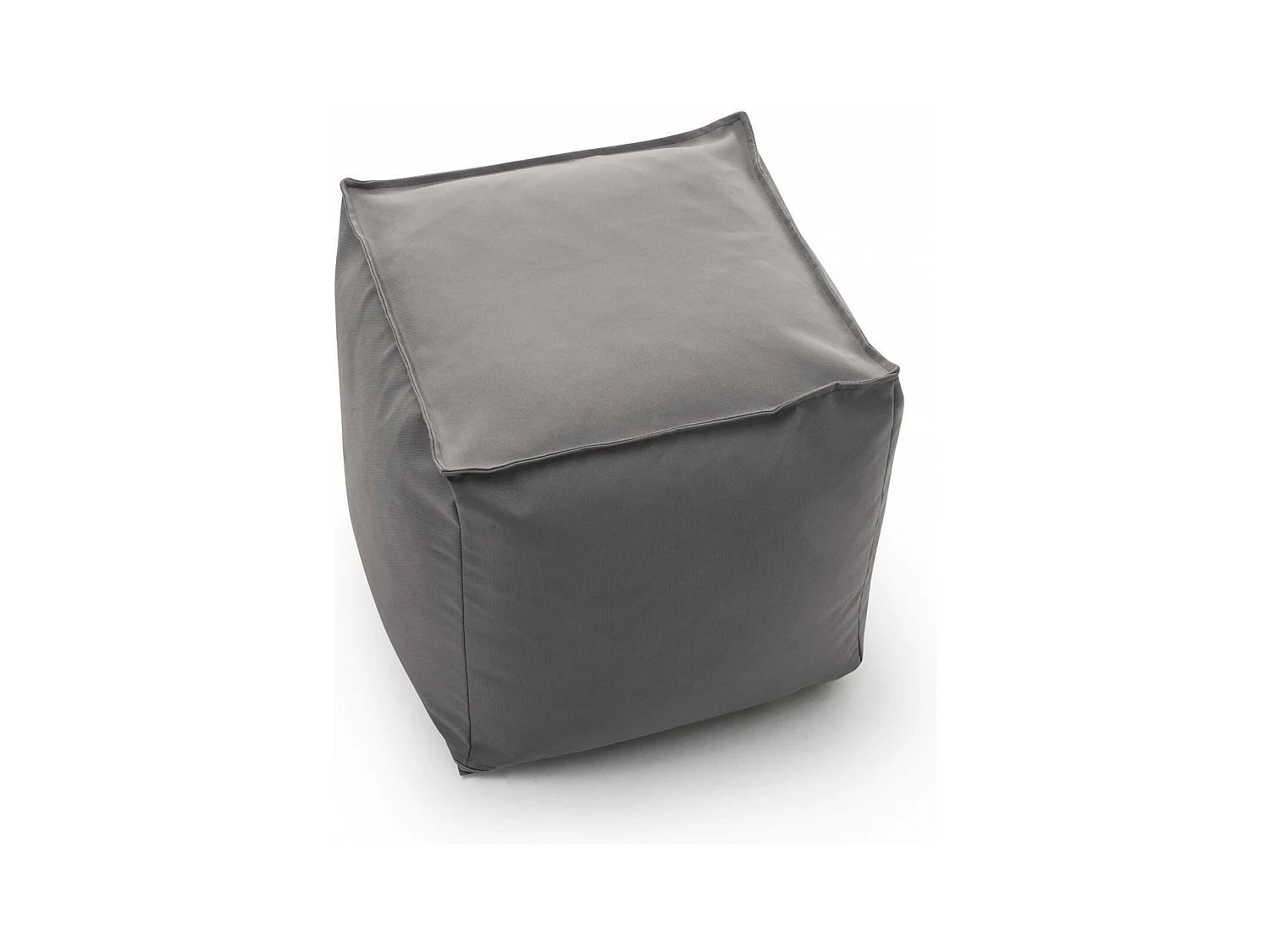 Pouf Dabbey, Pouf multifonctionnel, Fauteuil relaxant en tissu rembourré, 100% Made in Italy, 45x45h45 cm, Gris