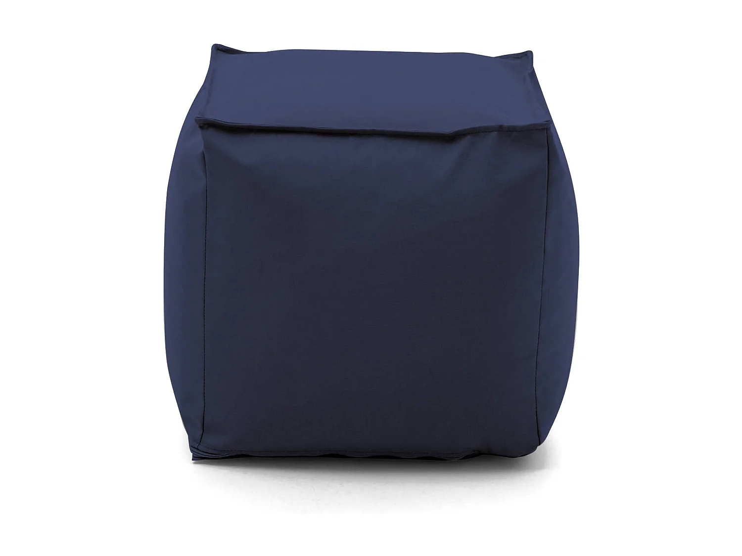 Dabbey poef, Multifunctionele poef, 100% Made in Italy, Relaxfauteuil in gewatteerde stof, 45x45h45 cm, Blauw