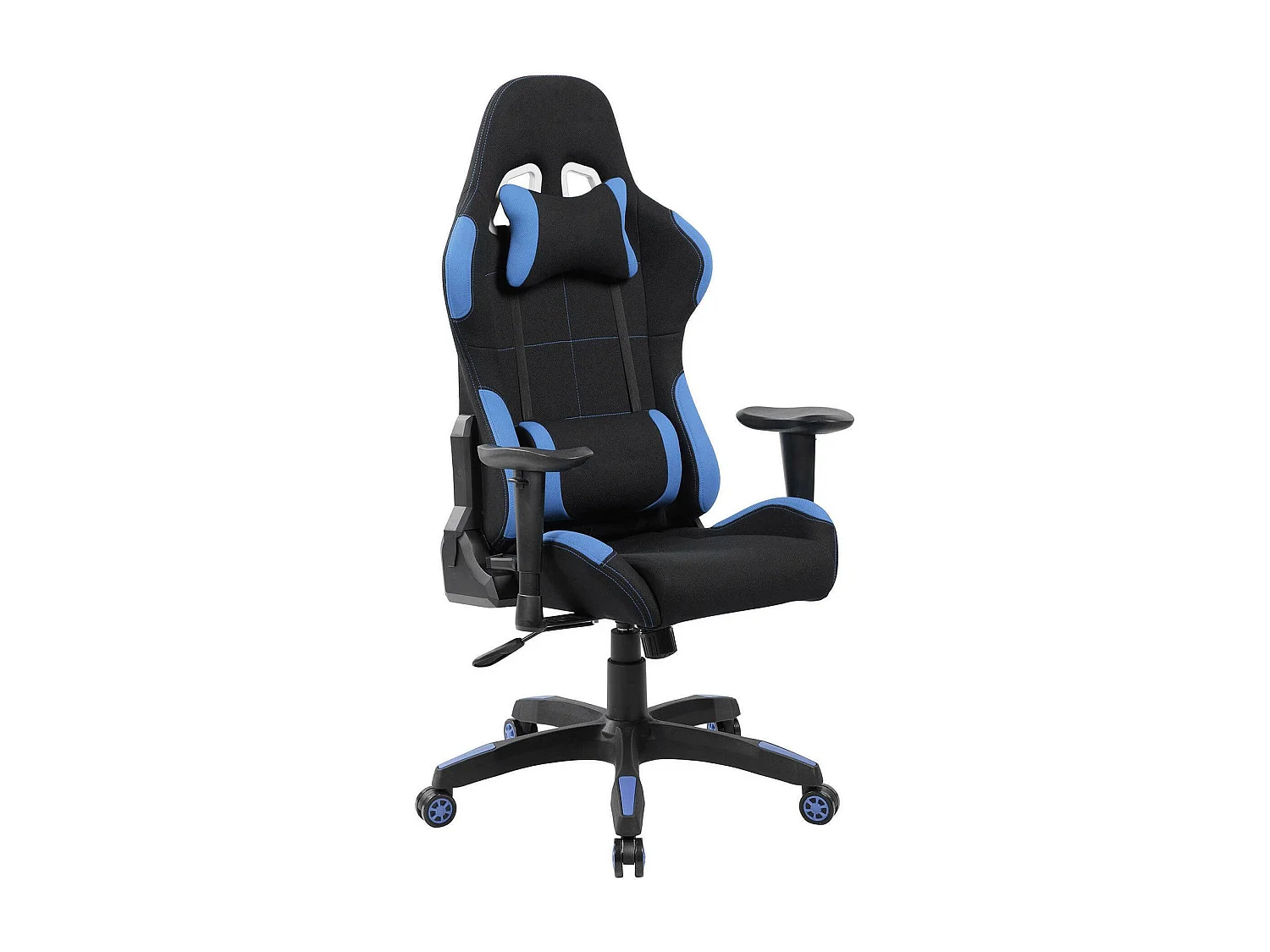 Gaming-Stühl Bundaberg, Gaming-Sessel für Erwachsene, Schreibtischstuhl, 57x72h124/134 cm, Schwarz und Blau