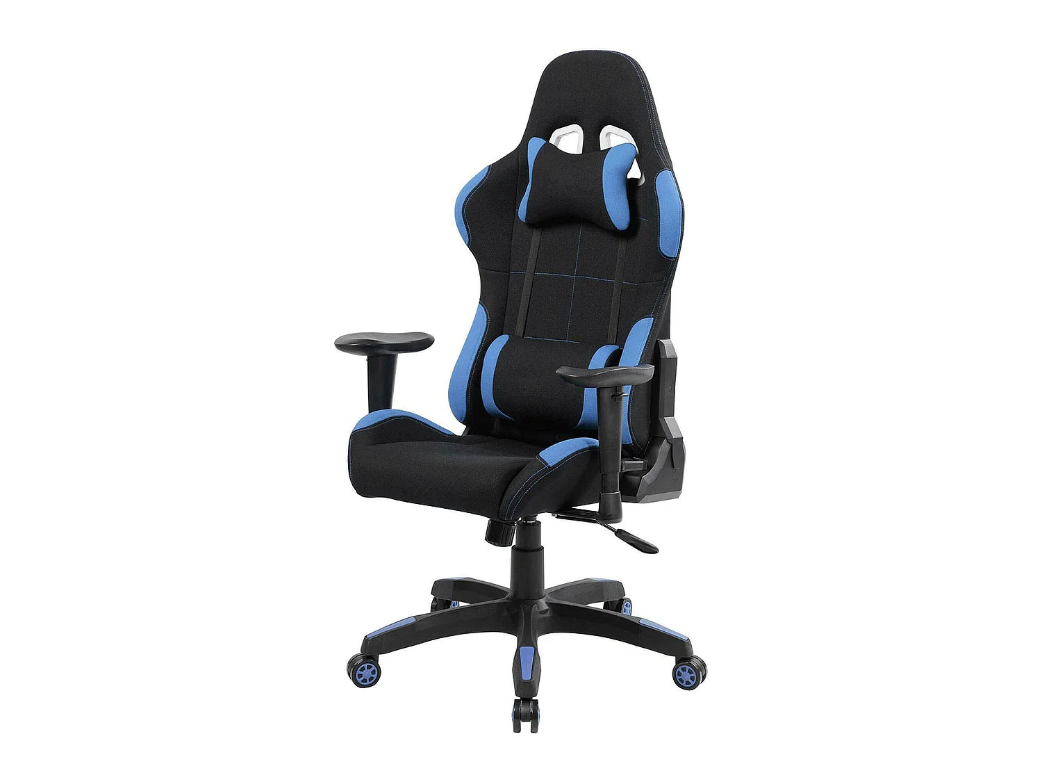 Gaming-Stühl Bundaberg, Gaming-Sessel für Erwachsene, Schreibtischstuhl, 57x72h124/134 cm, Schwarz und Blau