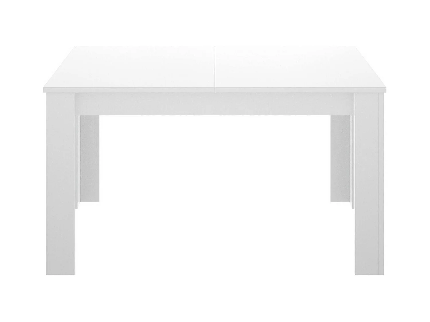 Dalice uitschuifbare tafel, Uitschuifbare console voor eetkamer, Opengaande keukentafel met verlengstuk, 140/190x90h78 cm, Glanzend wit