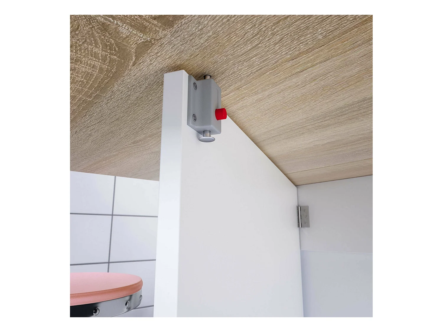 Ausziehbarer Tisch Dmodol, Klappbarer Esstisch mit klappbarer Platte, Klappbarer Hilfstisch, 31x77h78 cm, Weiß und Eiche