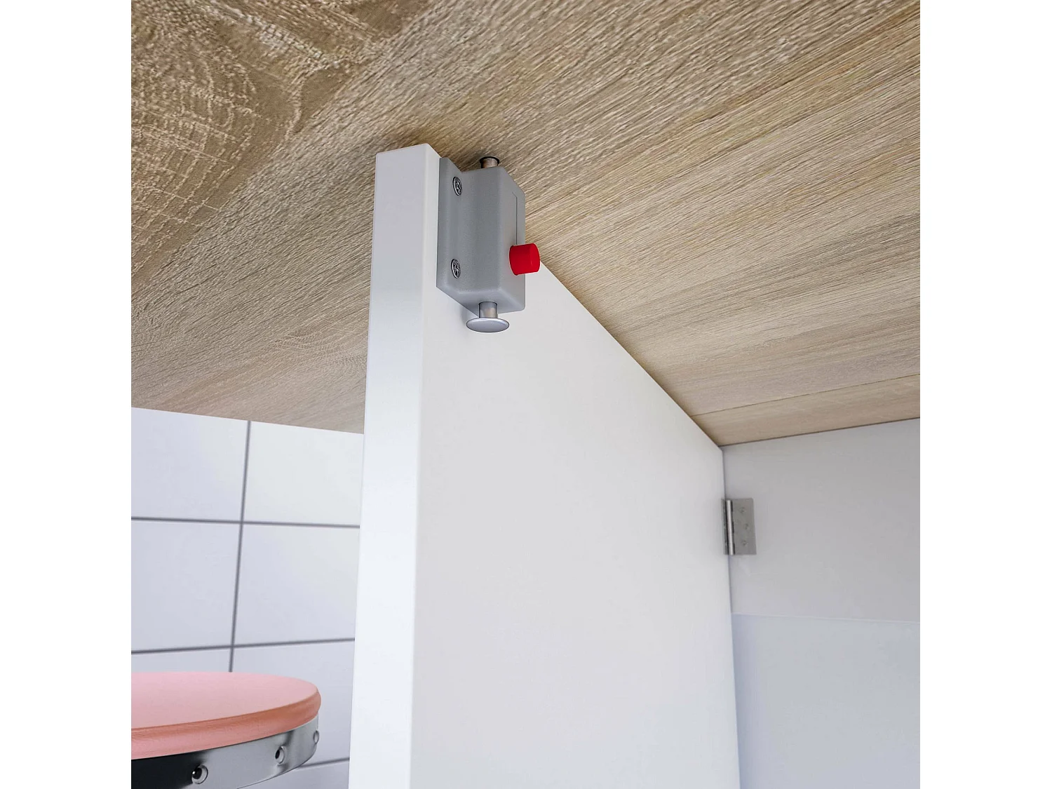 Mesa extensible Dmodol, Mesa de comedor plegable con tapa plegable, Mesa auxiliar plegable, 31x77h78 cm, Blanco y Roble