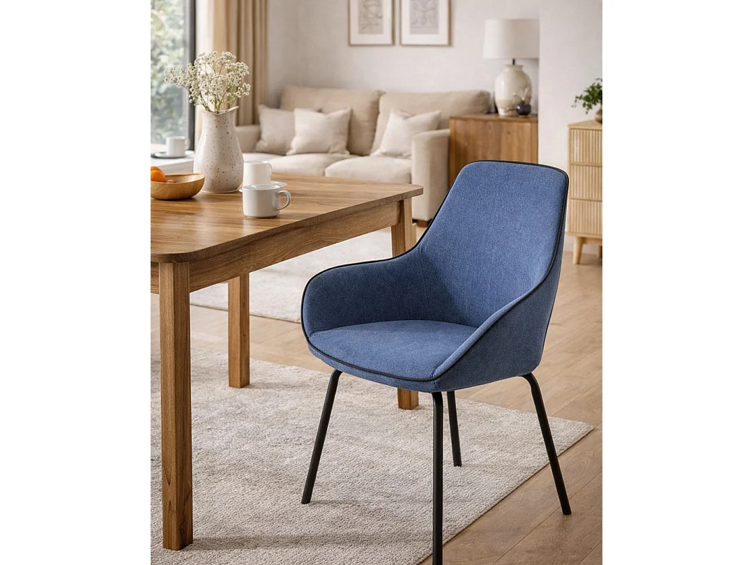 Chaise de bureau Dglionn, Chaises de salle d'attente de bureau, Chaise de salle d'attente ergonomique, 66x59h90 cm, Bleu