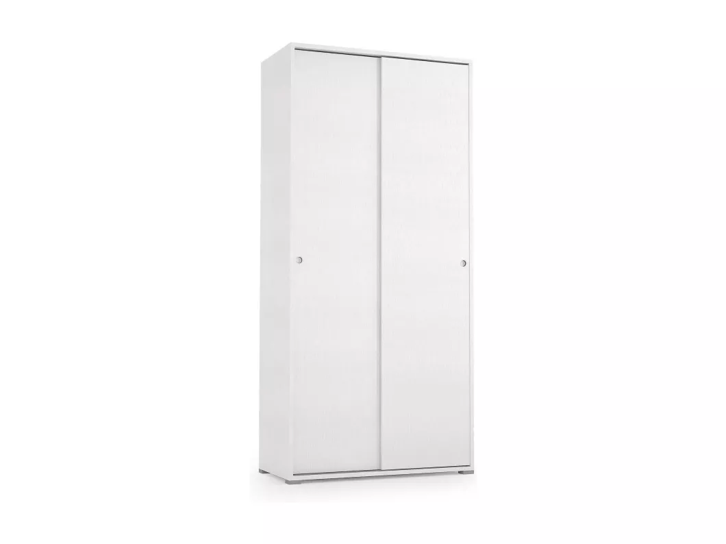 Kauf Unique Kleiderschrank Dbuti, Kleiderschrank mit 2 Schiebetüren und 4 Einlegeböden, Moderne Mehrzweck - Schlafzimmermöbel, 100% Made in Italy, 90x45h195 cm, Weiß