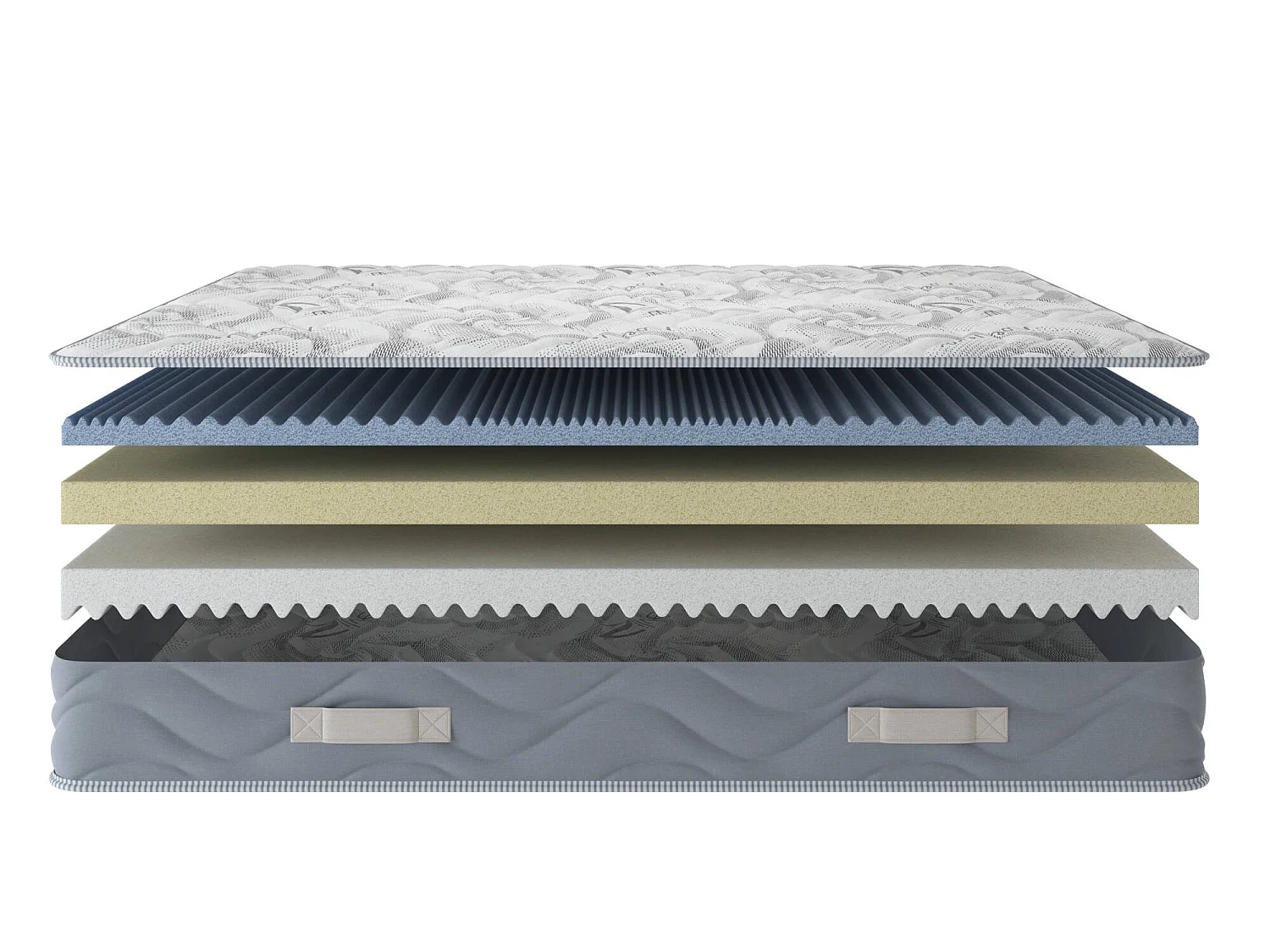 Matelas double Dcortes, Matelas Trioform Memory Foam, Matelas ergonomique, Matelas anti-acariens et hypoallergénique, 100% Made in Italy, 160x190xh25 cm