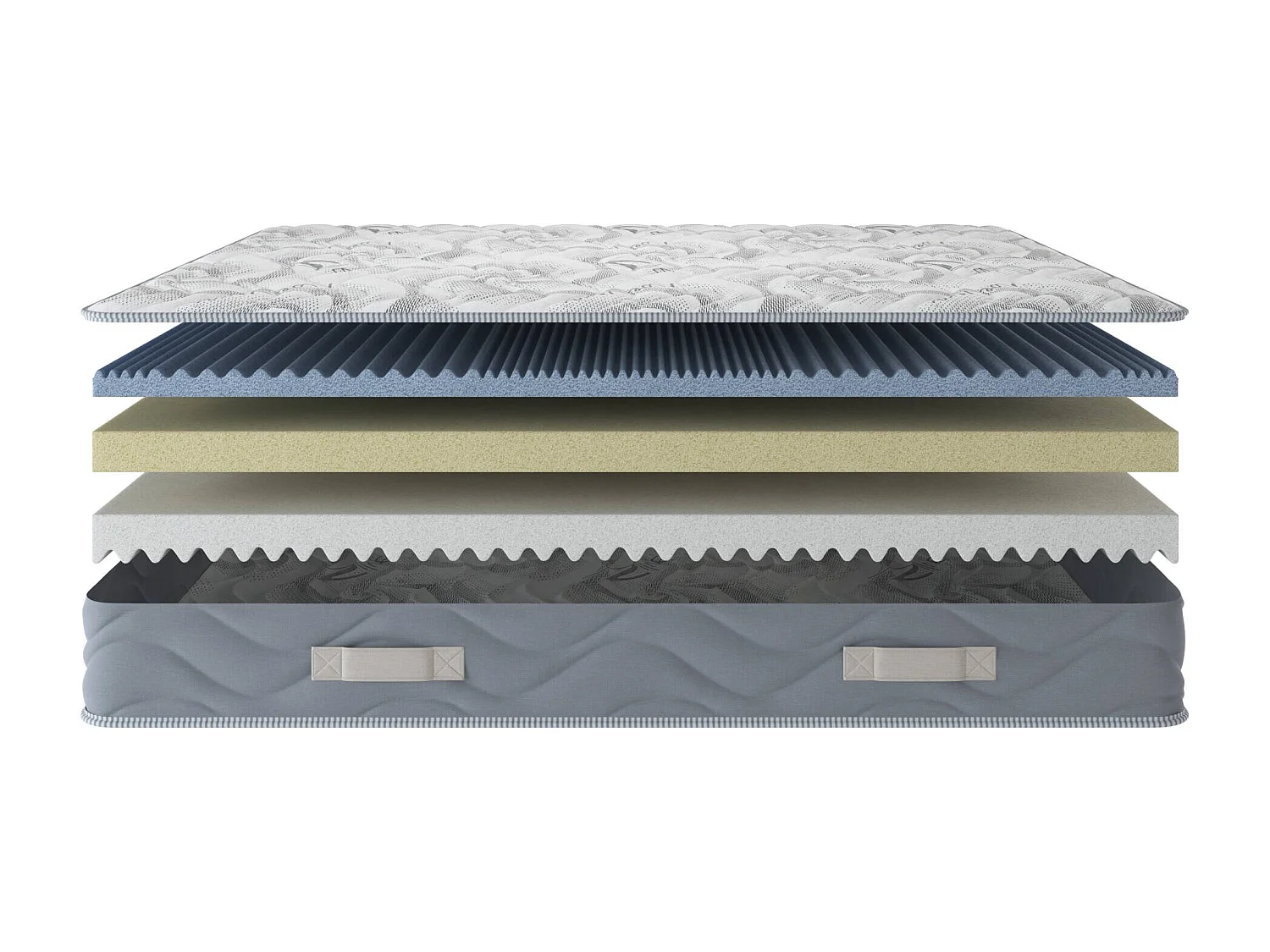 Doppelmatratze Dcortes, Memory Foam Trioform-Matratze, ergonomische Matratze, milbenhemmende und hypoallergene Matratze, 100 % Made in Italy, 180x200h25 cm