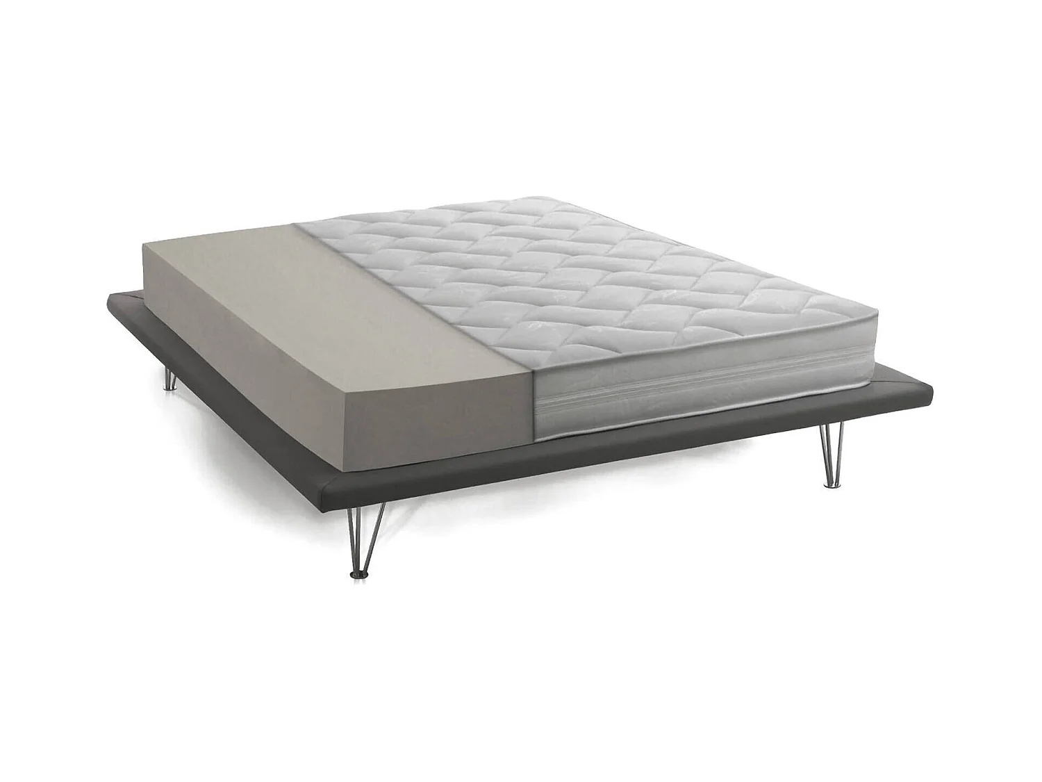 Matelas double Dmarzi, matelas déhoussable Waterfoam, 100% Made in Italy, anti-acariens et hypoallergénique, 160x200h19 cm