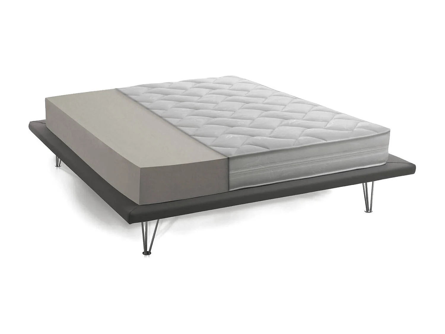 Matelas simple Dmel, matelas déhoussable Waterfoam, 100% Made in Italy, anti-acariens et hypoallergénique, 90x190h19 cm