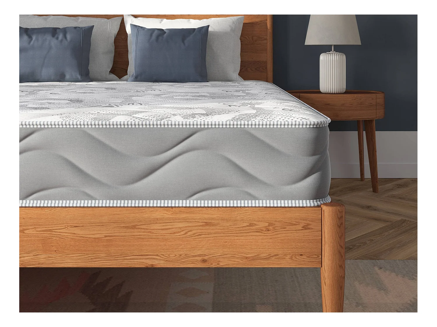 Matelas double Ersa, Matelas Trioform Memory Foam, Matelas ergonomique, Matelas anti-acariens et hypoallergénique, 100% Made in Italy, 140x200xh25 cm