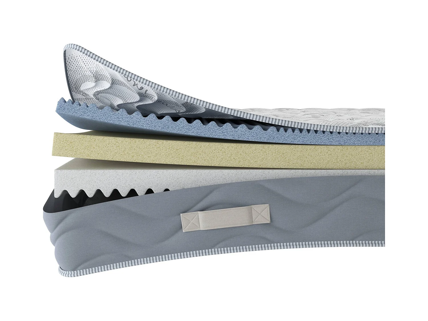 Matelas double Ersa, Matelas Trioform Memory Foam, Matelas ergonomique, Matelas anti-acariens et hypoallergénique, 100% Made in Italy, 140x200xh25 cm