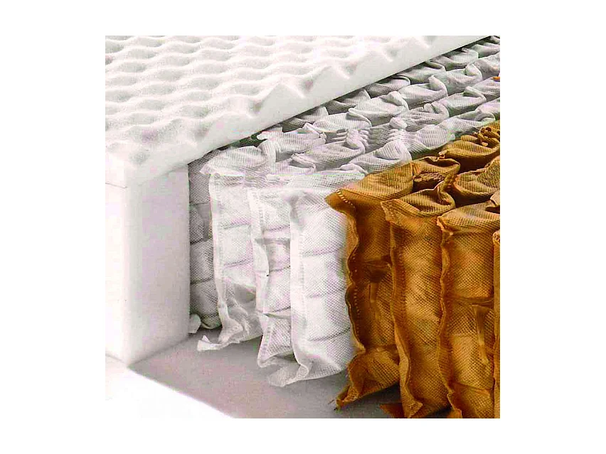 Matelas simple Dledr, matelas à mémoire de forme et à ressorts ensachés, 100% Made in Italy, anti-acariens et hypoallergénique, 80x190h26 cm