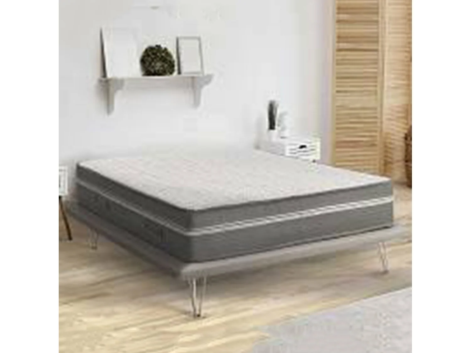 Matelas double Dastor, matelas en mousse à mémoire de forme et microressorts ensachés, 100% Made in Italy, anti-acariens et hypoallergénique, 160x190h32 cm
