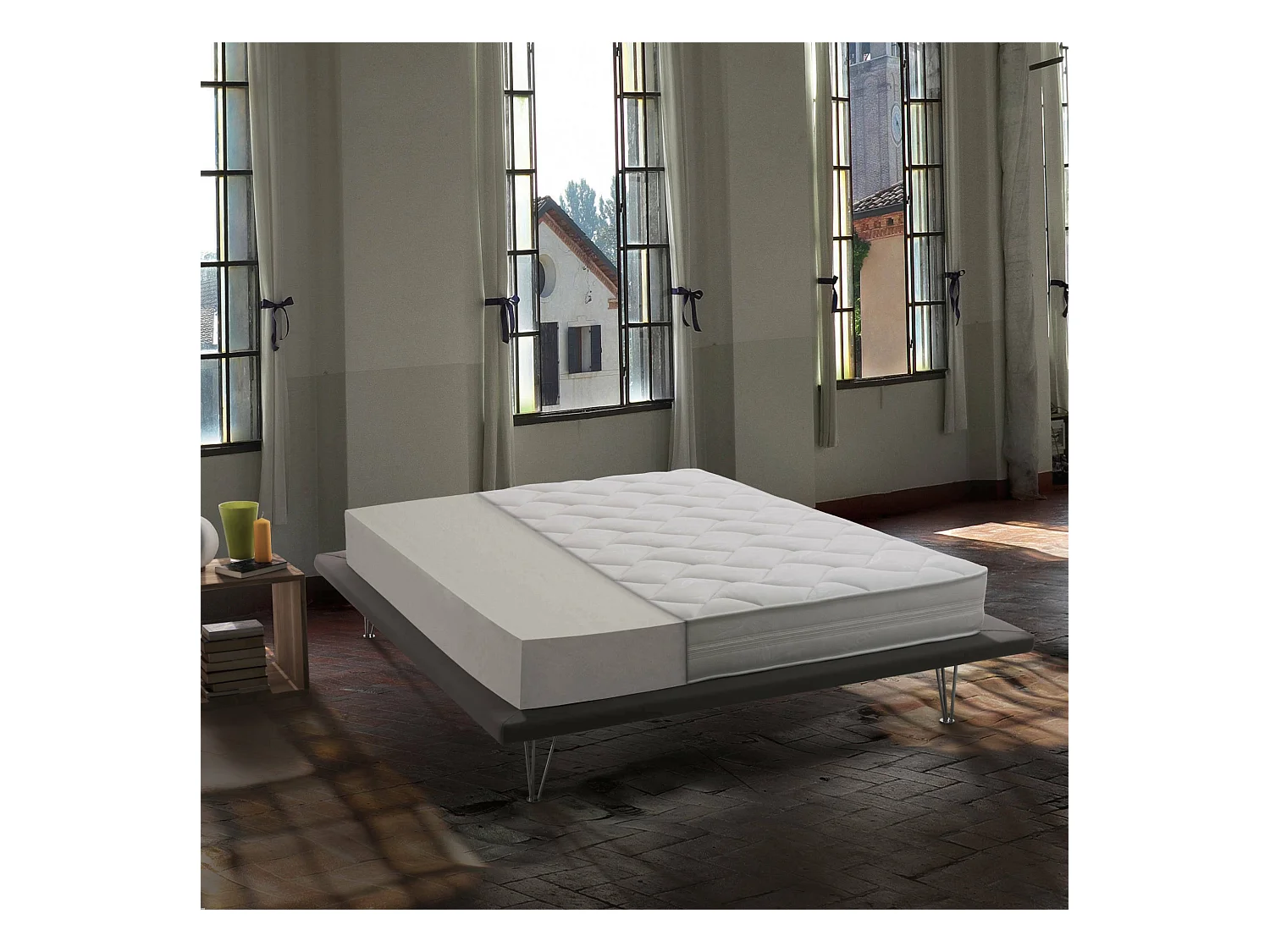 Einzelmatratze Dmel, Herausnehmbare Matratze aus Waterfoam, 100% Made in Italy, Anti-Milbe und hypoallergen, Cm 90x200 h19