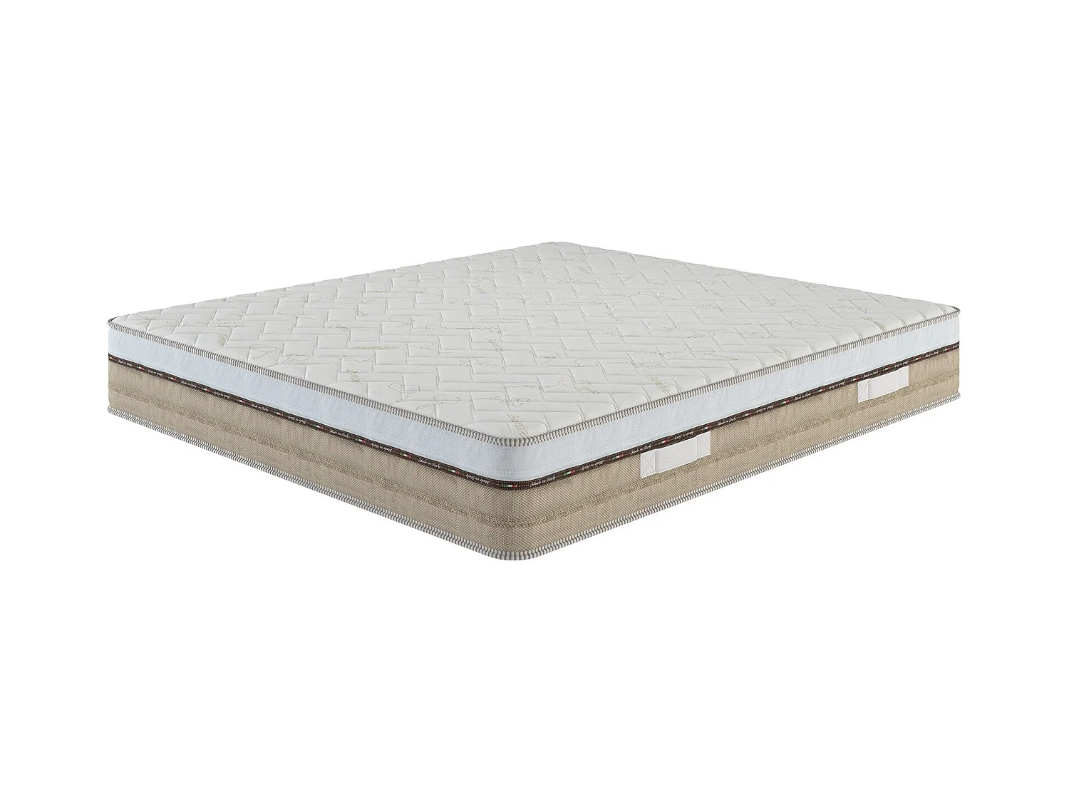 Matelas double Dlonard, Matelas de haute qualité, Matelas ergonomique, Matelas à ressorts ensachés, 100% Made in Italy, 160x190xh25 cm