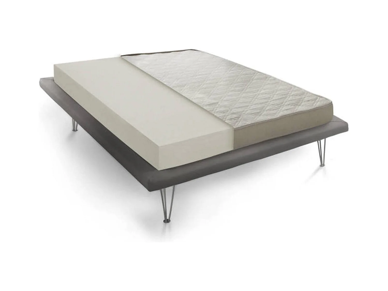 Matelas double Dcal, matelas Waterfoam, 100% Made in Italy, Anti-acariens et Hypoallergénique, 120x190h14 cm
