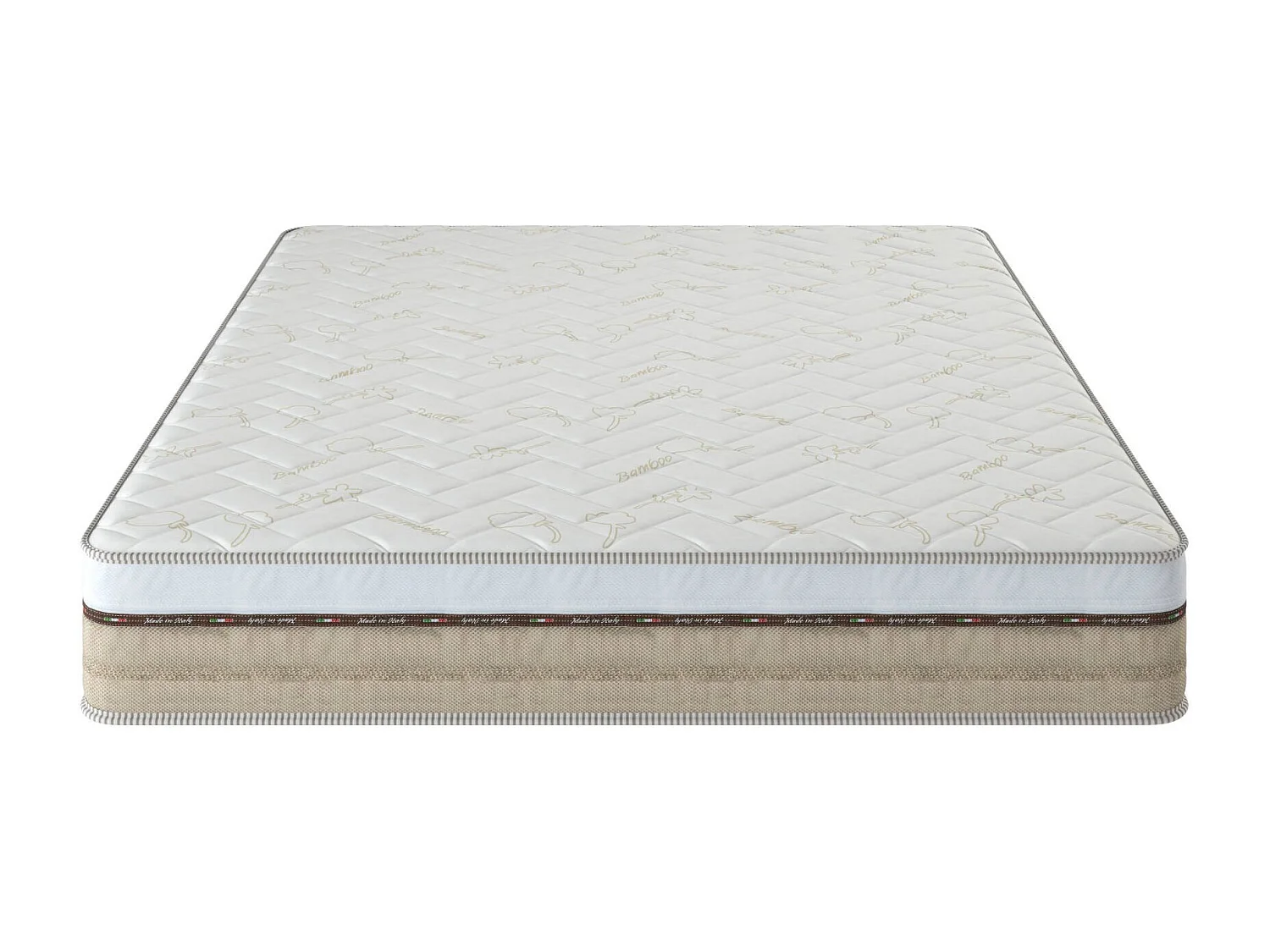 Colchão de casal Dlonard, Colchão de alta qualidade, Colchão ergonômico, Colchão de molas ensacadas, 100% Fabricado na Itália, 180x200xh25 cm