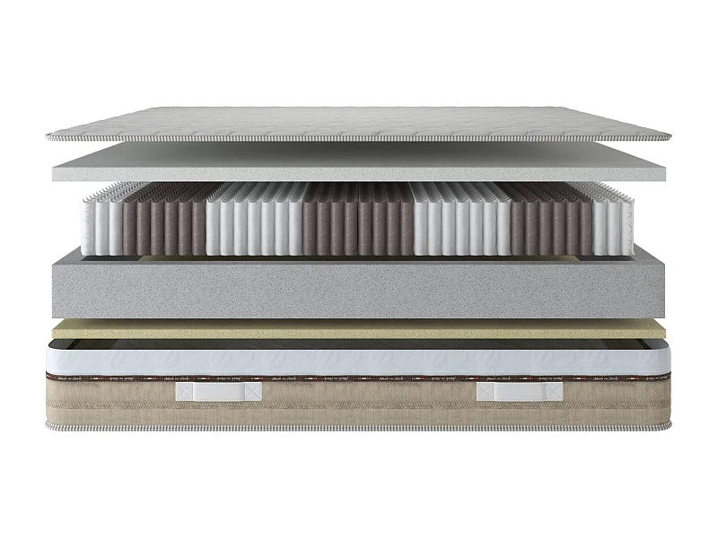 Dlonard dubbele matras, Hoogwaardige matras, Ergonomische matras, Pocketveringmatras, 100% Made in Italy, 180x200xh25 cm