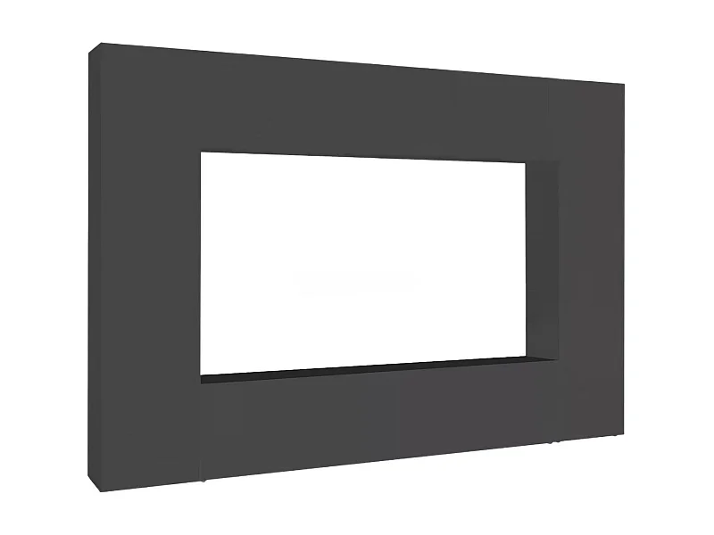 Pared Equipada Dgirm, Conjunto de salón Mueble TV con 4 puertas, Mueble de salón polivalente, 100% Made in Italy, cm 260x30h180, Antracita