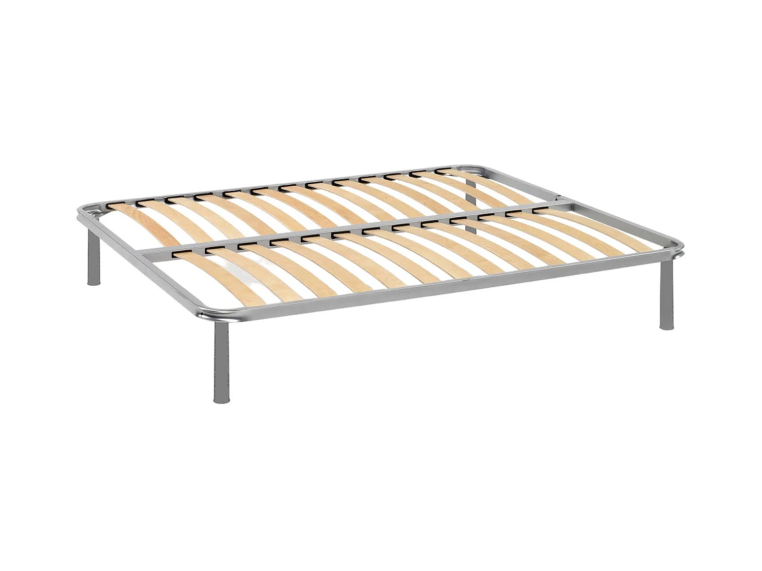 Sommier double Dgome, Sommier orthopédique en contreplaqué de bouleau avec 13 lattes, 100% Made in Italy, 140x190h 34 cm