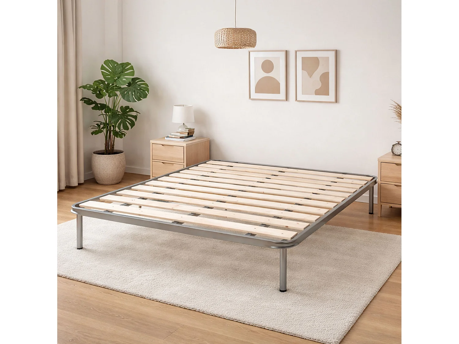 Dabaun dubbele bedbodem, Orthopedische basis met geschaafde latten, 100% Made in Italy, 120x190h31 cm