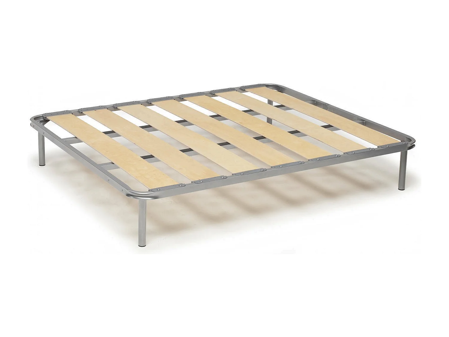 Somier cuadrado y medio Dgregor, Base ortopédica de listones anchos, 100% Made in Italy, 120x190h31cm