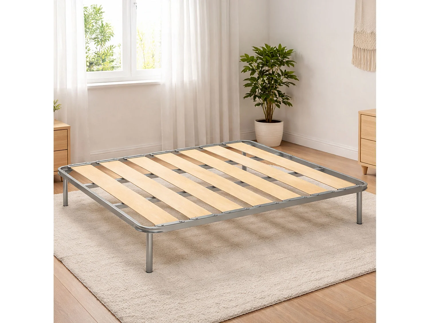 Sommier double Dgregor, sommier orthopédique à lattes larges, 100% Made in Italy, 120x190h 31 cm