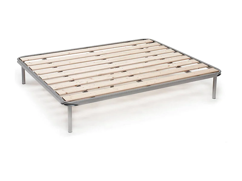 Dgriec tweepersoonsbedbodem, Orthopedische basis met geschaafde latten, 100% Made in Italy, 160x190h 31 cm