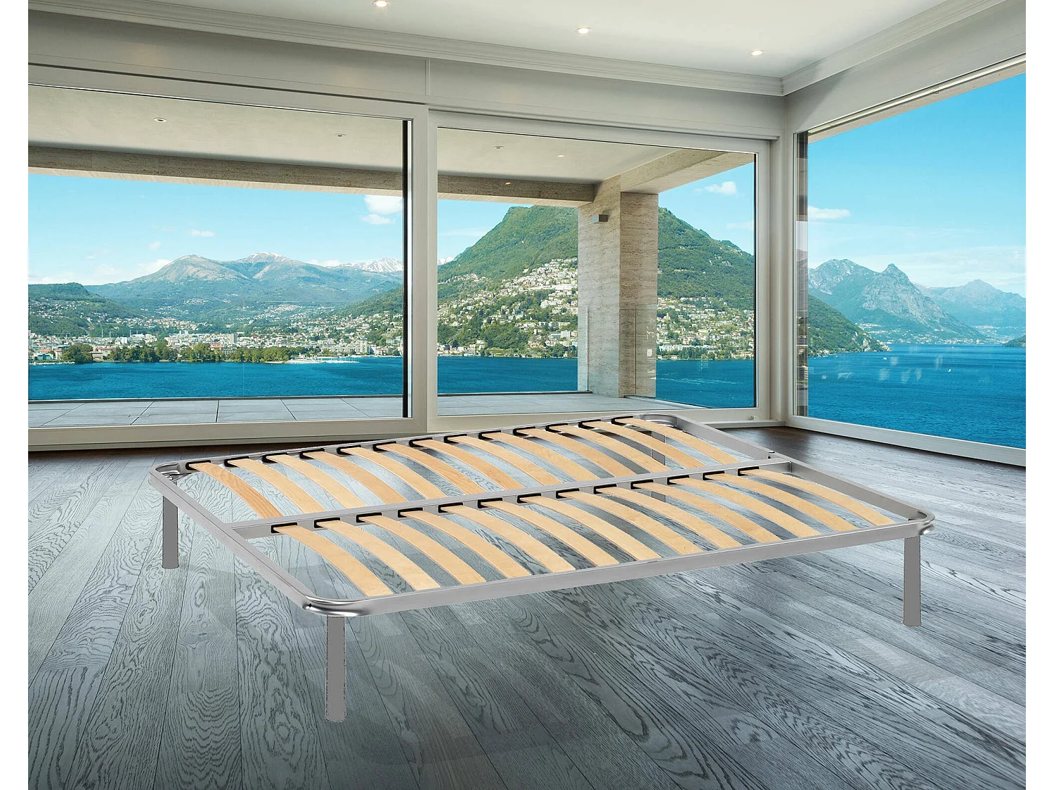 Somier doble Dgrasso, Somier ortopédico de láminas, 100% Made in Italy, 160x190h31 cm