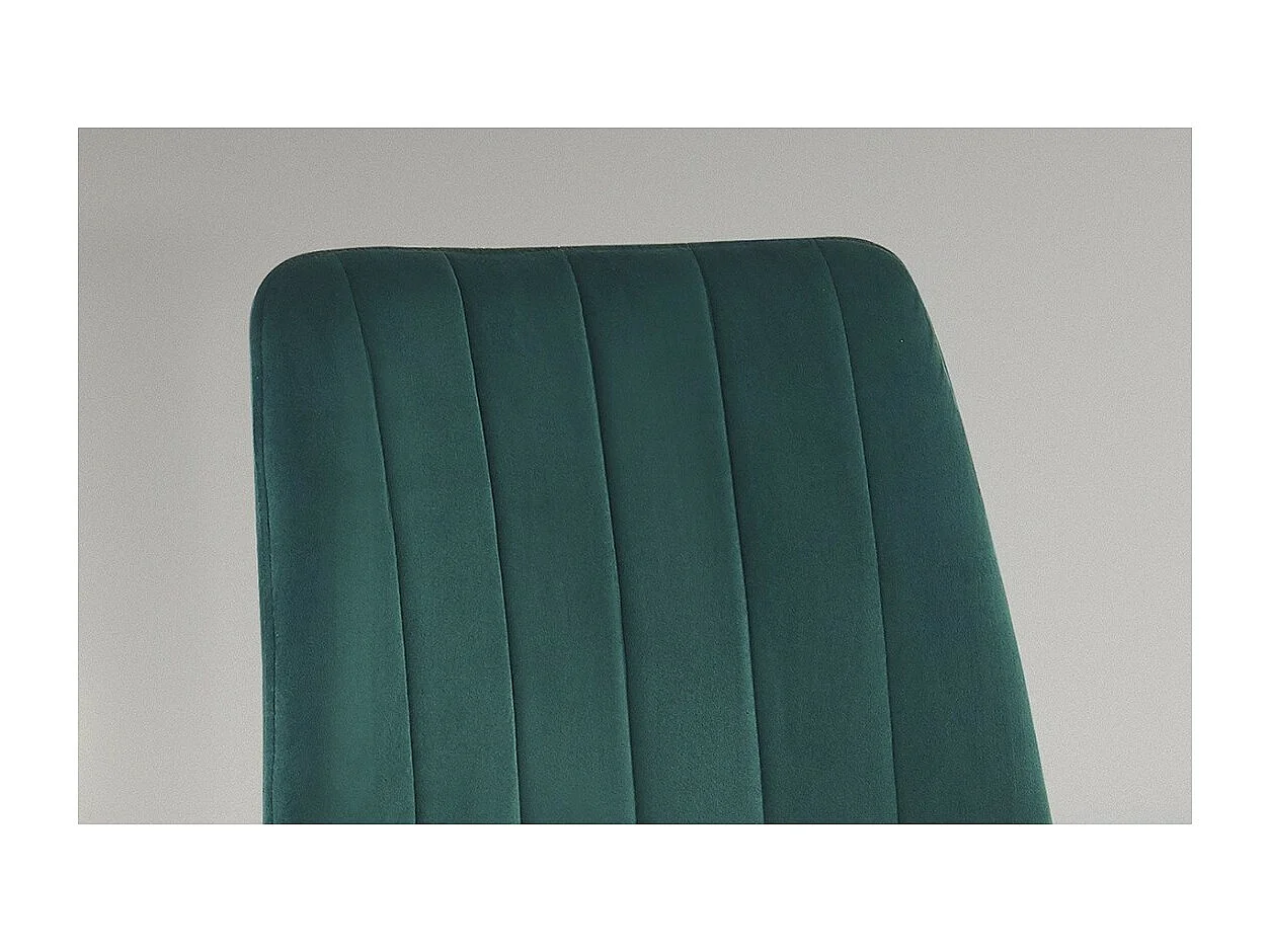 Cadeira BRUCE Veludo Verde, dimensões: H86 x L45 x P55 cm, ideal para uma sala de jantar design e moderna.