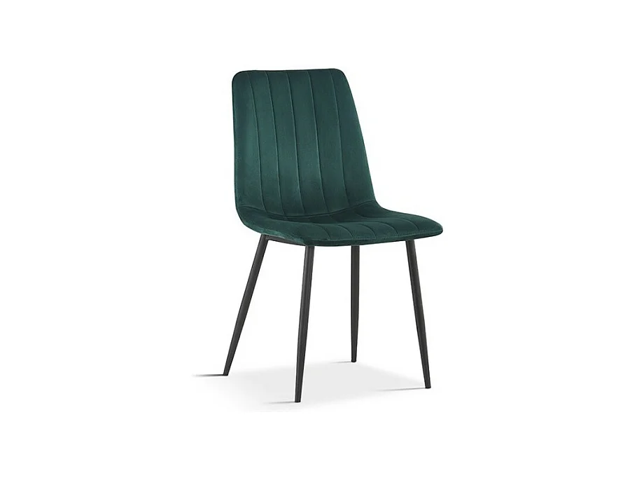 Stoel BRUCE Fluweel Groen, afmetingen: H86 x B45 x D55 cm, ideaal voor een design en moderne eetkamer.