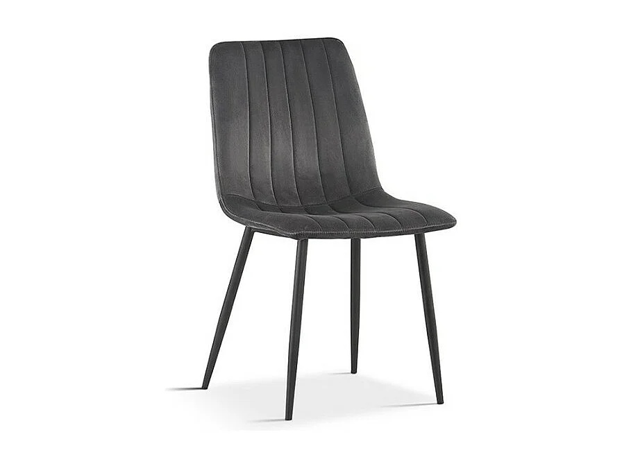 Cadeira BRUCE Veludo Cinza, dimensões: H86 x L45 x P55 cm, ideal para uma sala de jantar design e moderna.