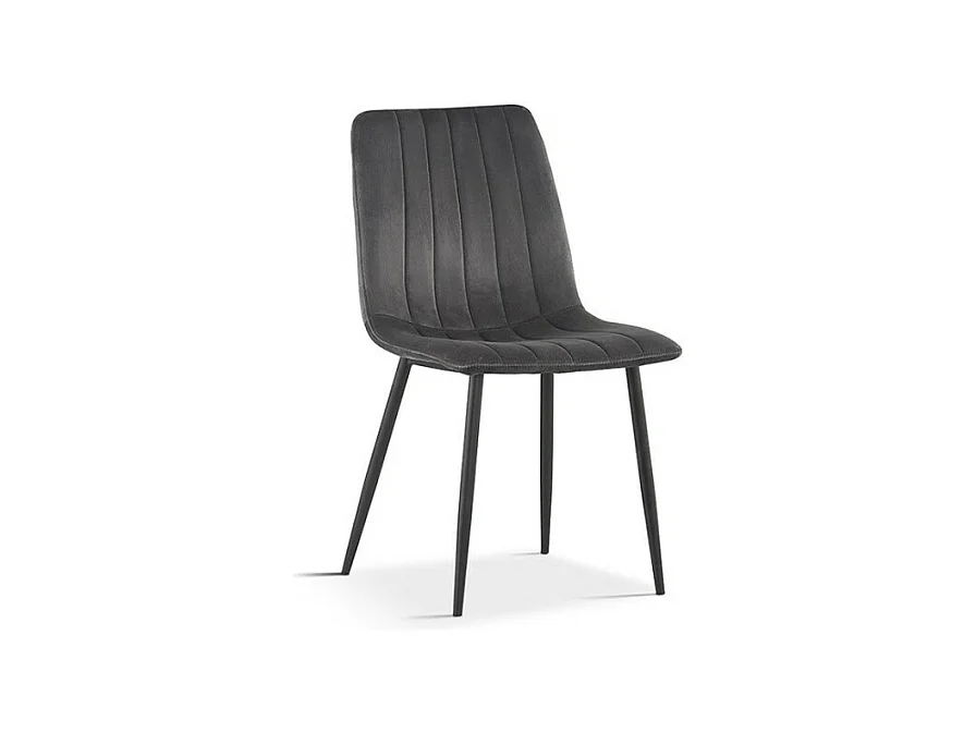 Stoel BRUCE Velours Grijs, afmetingen: H86 x B45 x D55 cm, ideaal voor een modern en design eetkamer.