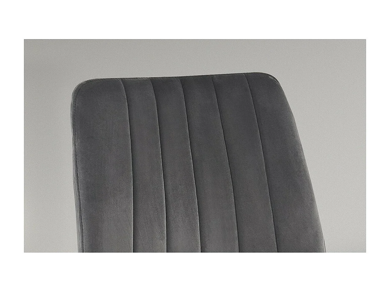 Stoel BRUCE Velours Grijs, afmetingen: H86 x B45 x D55 cm, ideaal voor een modern en design eetkamer.